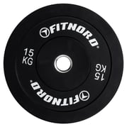 FitNord Bumper Black Vektskive 15 kg 1