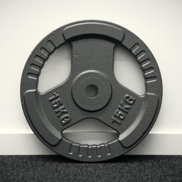 FitNord Vektplate med grep 30 mm, støpejern 15 kg 3