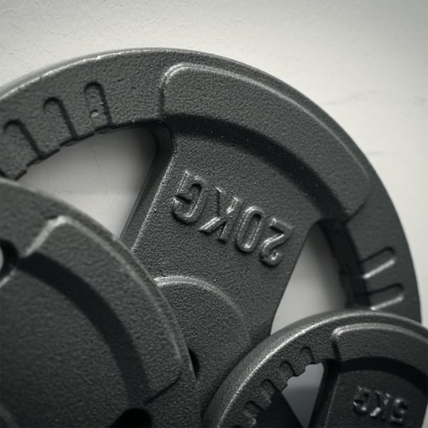 FitNord Vektskive med grep 30 mm, Støpejern 20 kg 4