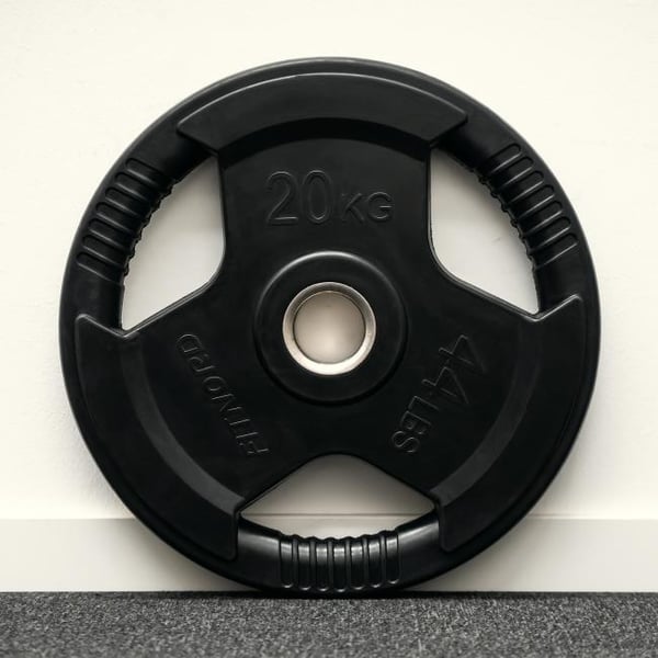 Vektplate 20 kg, FitNord Tri-Grip Svart G2 2