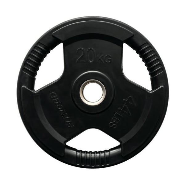 Vektplate 20 kg, FitNord Tri-Grip Svart G2 1