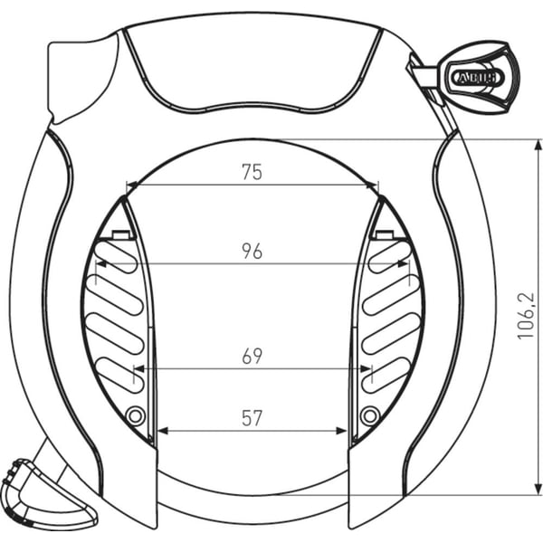 ABUS PRO SHIELD™ XPLUS 5955 NR - Praktisk Rammelås for Sykkel 5