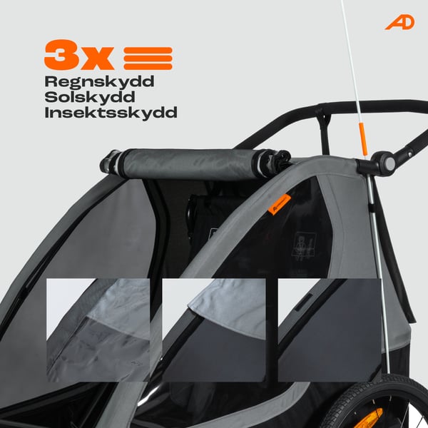 ArmorDuty TR-01 Sykkelvogn for to barn 21