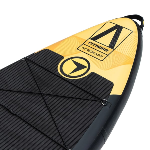 FitNord Aqua Leaf 340 G2 SUP-brettsett, Nordkapp (svart-gul), med karbonfiberåre 3