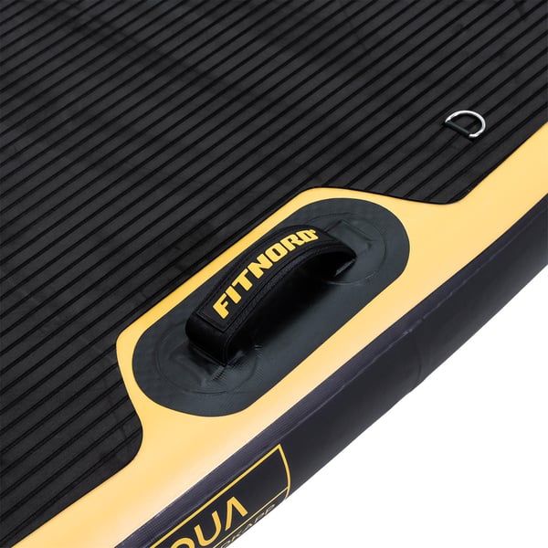 FitNord Aqua Leaf 340 G2 SUP-brettsett, Nordkapp (svart-gul), med karbonfiberåre 4