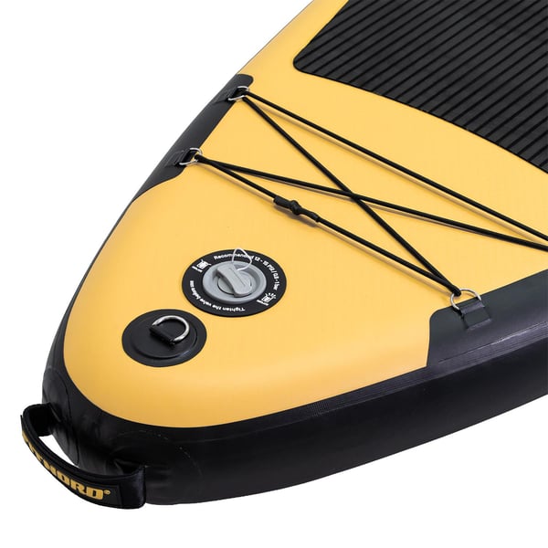 FitNord Aqua Leaf 340 G2 SUP-brettsett, Nordkapp (svart-gul), med karbonfiberåre 5