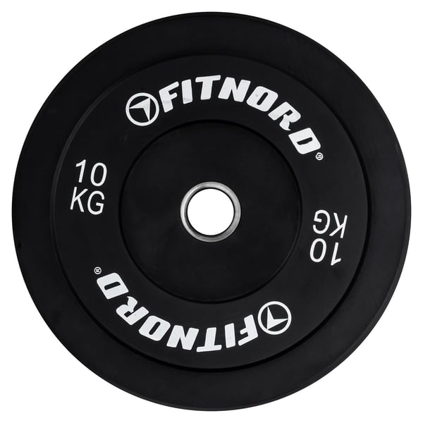 FitNord Bumper Black Vektskive 10 kg 1