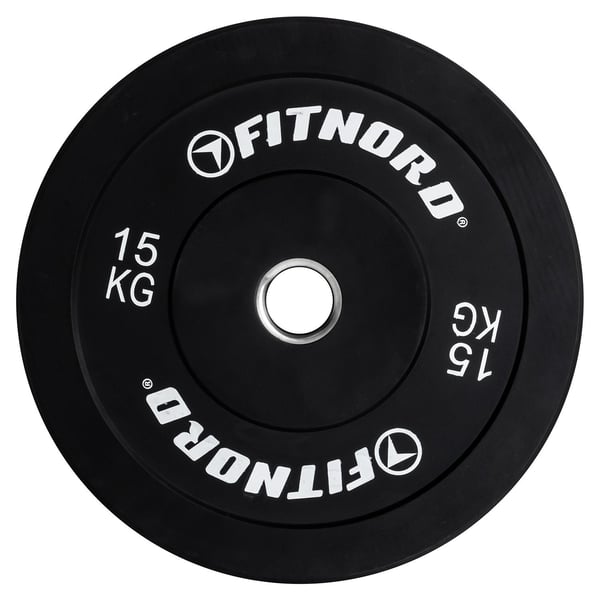 FitNord Bumper Black Vektskive 15 kg 1