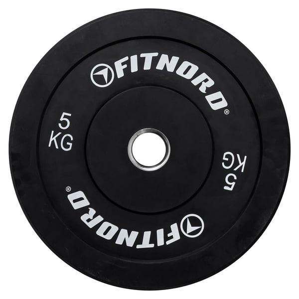 FitNord Bumper Black Vektskive 5 kg 1