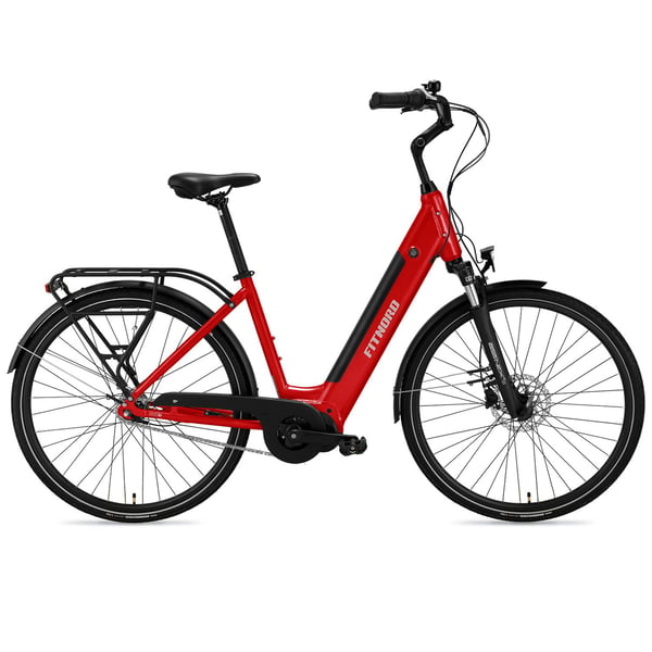 FitNord Classic 500 Elsykkel 2024, rød (630 Wh batteri/80 Nm) 1