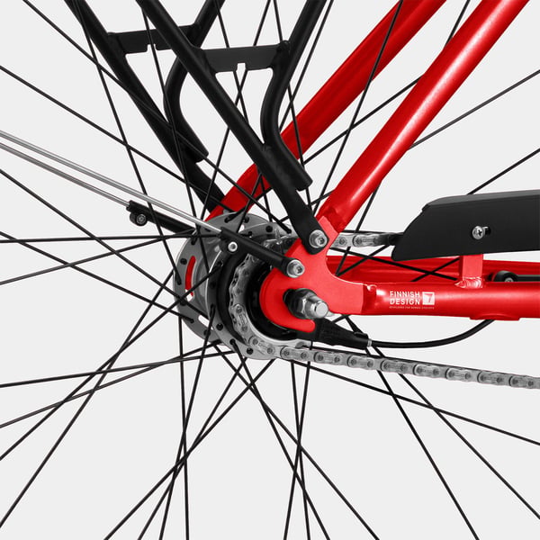 FitNord Classic 500 Elsykkel 2024, rød (630 Wh batteri/80 Nm) 9
