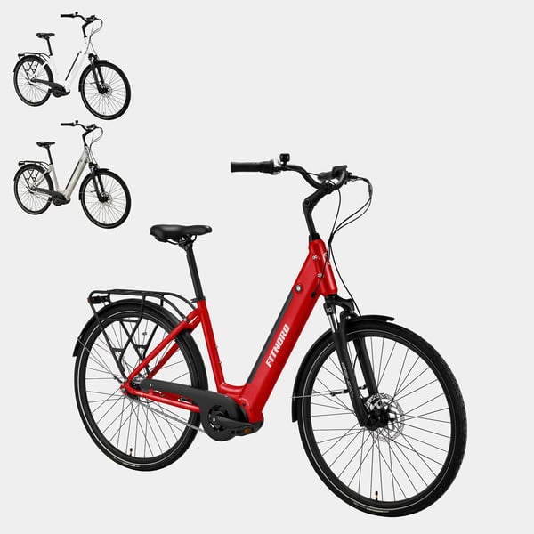 FitNord Classic 500 Elsykkel 2024, rød (630 Wh batteri/80 Nm) 4
