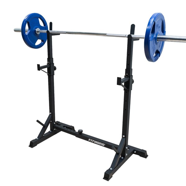 FitNord benkpress- og knebøy-stativ med justerbar bredde 4