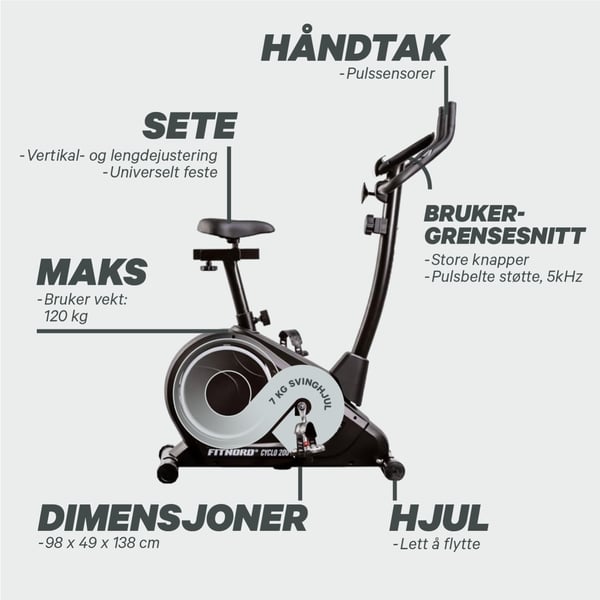 FitNord Cyclo 200 Trimsykkel 7