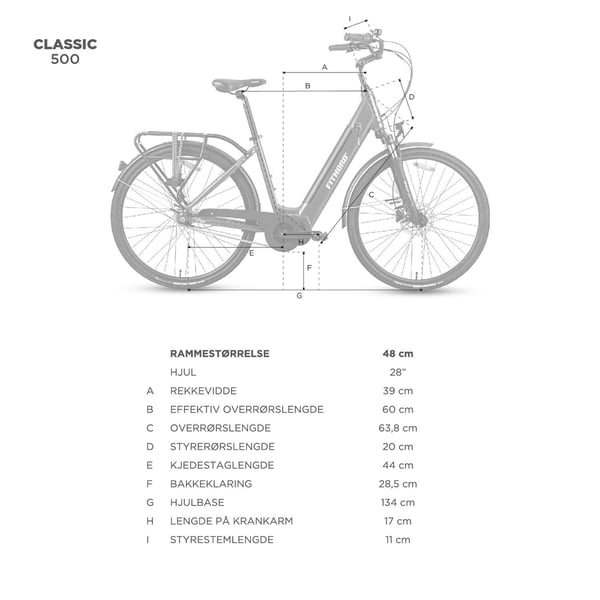 FitNord Classic 500 Elsykkel 2024, rød (630 Wh batteri/80 Nm) 11