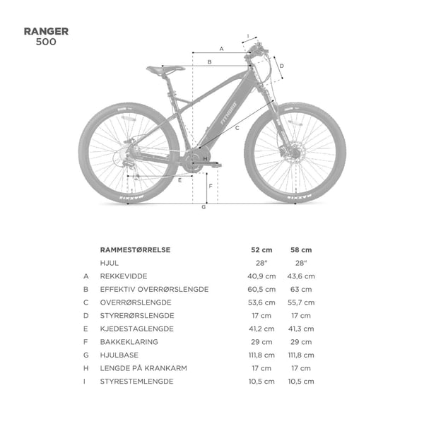 FitNord Ranger 500 Terrengelsykkel 2024, sølv (612Wh batteri/80 Nm) 11