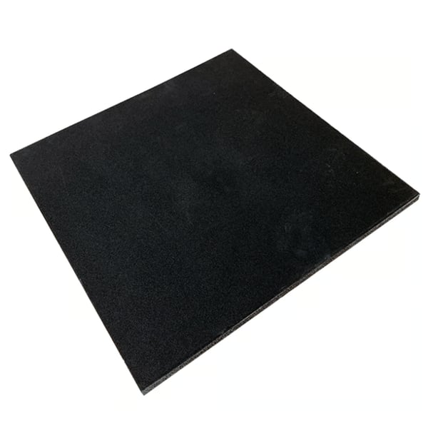 FitNord Gummiplate 1m x 1m x 20mm, svart 1