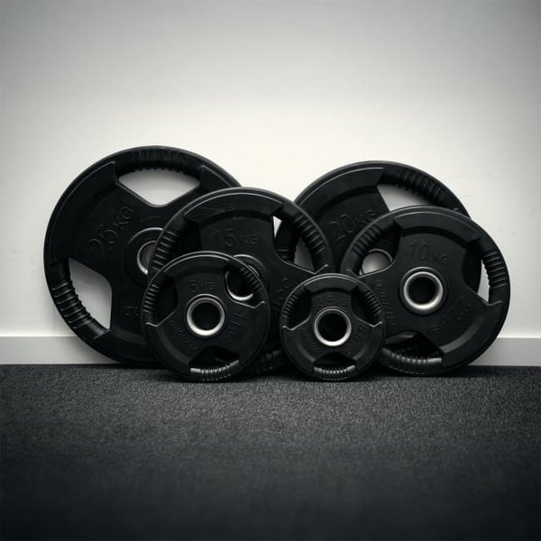 Vektplate 20 kg, FitNord Tri-Grip Svart G2 4