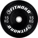 FitNord Vektskive Bumper Black 15 kg 1