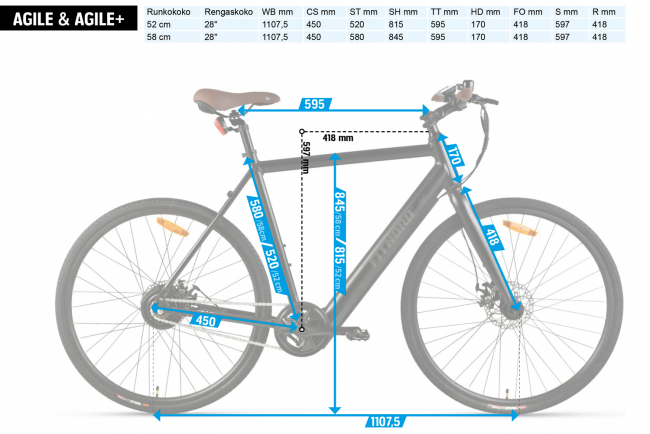 FitNord Agile+ Elsykkel (girfri)